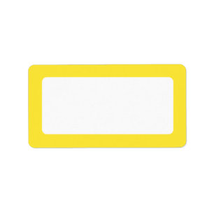 Yellow solid colour border blank label