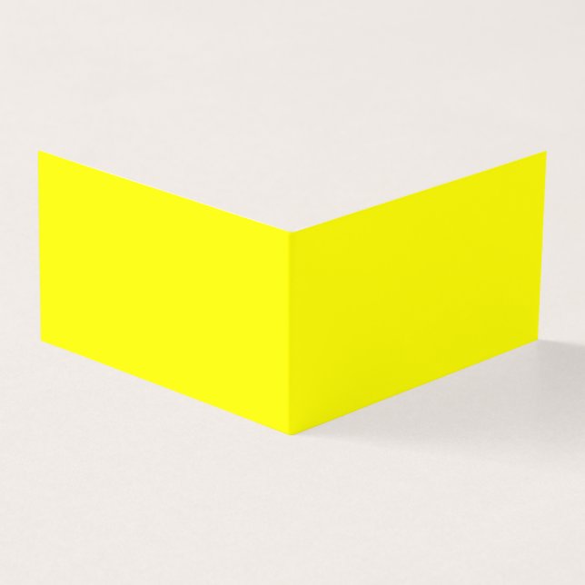 Yellow Solid Colour Folded Business Card (Outside)