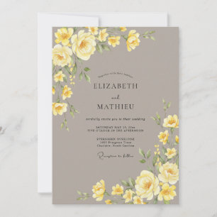 Yellow Sophisticated Meadow Wedding Invitation