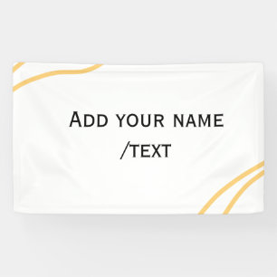 Yellow Spanish border name message text lines  Banner