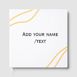 Yellow Spanish border name message text lines  Guest Book