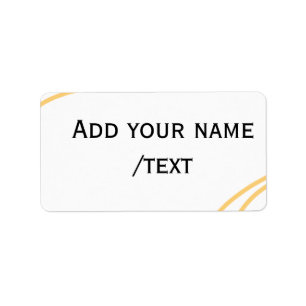 Yellow Spanish border name message text lines Label