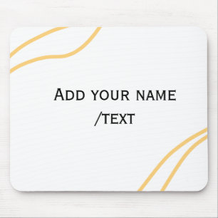 Yellow Spanish border name message text lines  Mouse Pad