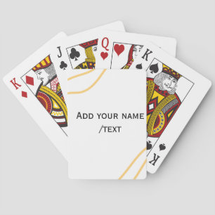 Yellow Spanish border name message text lines  Playing Cards