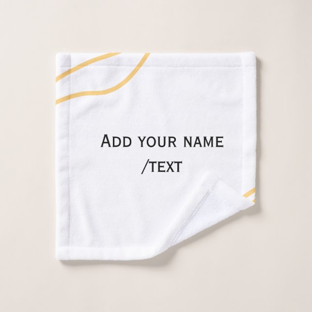 Yellow Spanish border name message text lines  Wash Cloth (Wash Cloth)