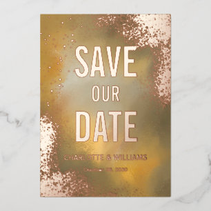 Yellow Sparkle Hombre Photo Overlay Save The Date