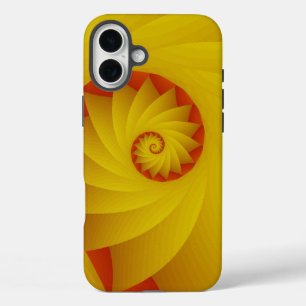 Yellow Spiral abstract phone case