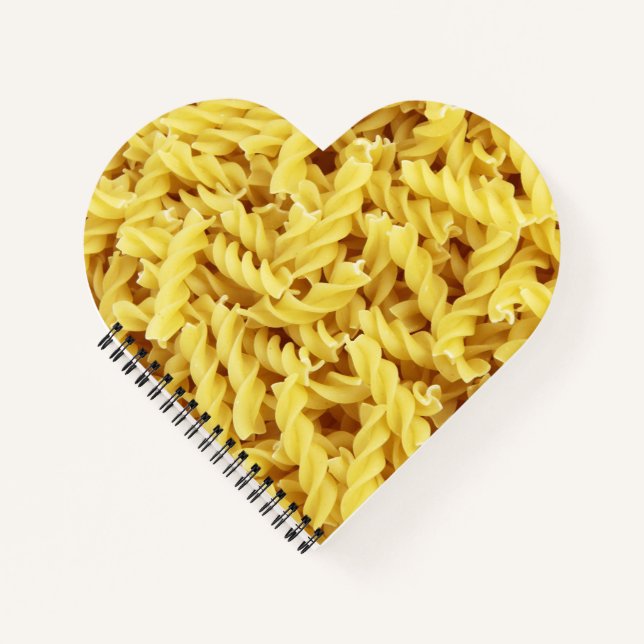 Yellow spiral pasta pattern notebook (Front)