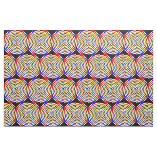 Yellow Spirals by Kenneth Yoncich Fabric