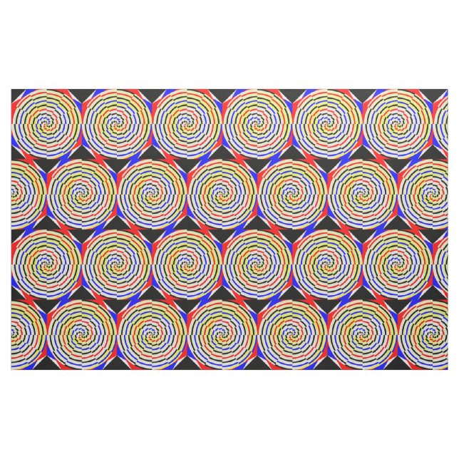 Yellow Spirals by Kenneth Yoncich Fabric (Fat Quarter)