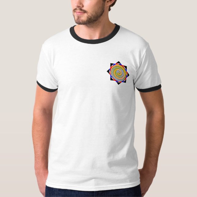 Yellow Spirals by Kenneth Yoncich T-Shirt (Front)