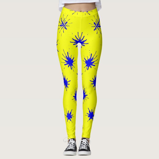 Yellow Splash Leggings (Front)