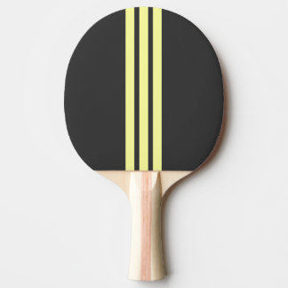 Yellow Sport Stripe Ping Pong Paddle