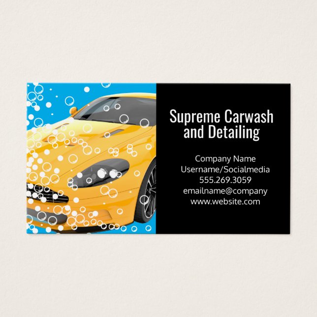 Yellow Sports Car | Bubbles (Front)