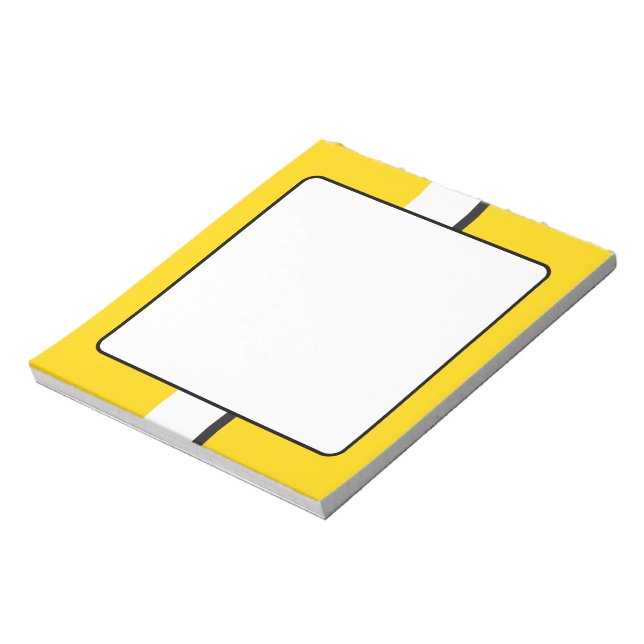 Yellow Sportscar Stripe Notepad (Rotated)