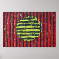 Yellow Spot modern, abstract, art poster