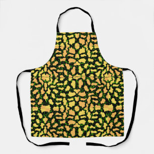 Yellow Spot Pattern.YO01.Black BG Apron