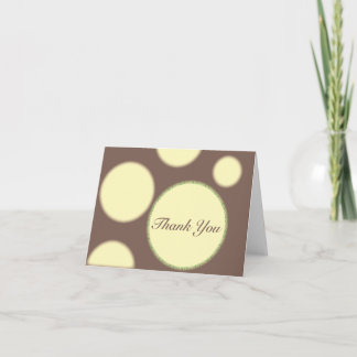 Yellow Spots Thank You card