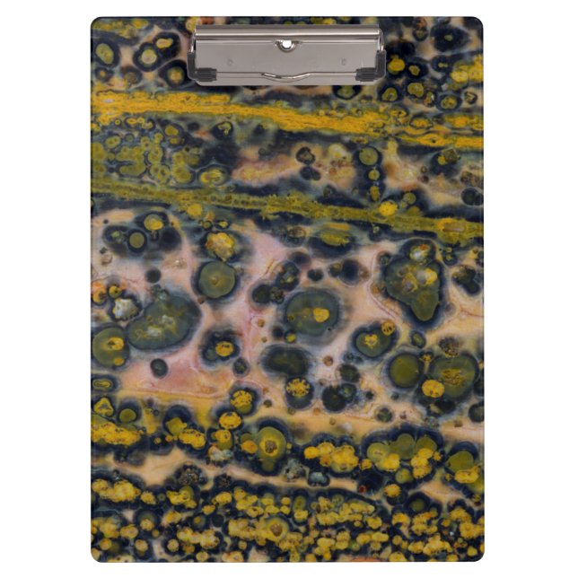 Yellow spotted Ocean Jasper Clipboard (Front)