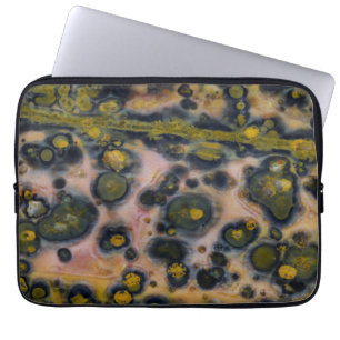 Yellow spotted Ocean Jasper Laptop Sleeve