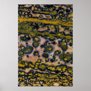 Yellow spotted Ocean Jasper Poster