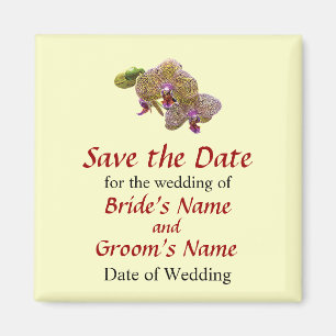 Yellow Spotted Orchid Save the Date Magnet