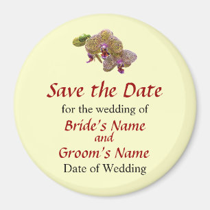 Yellow Spotted Orchid Save the Date Magnet