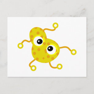 Yellow Spotty Germ Postcard