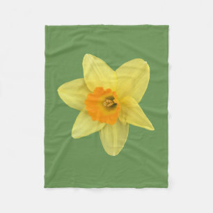 Yellow Spring Daffodil Fleece Blanket