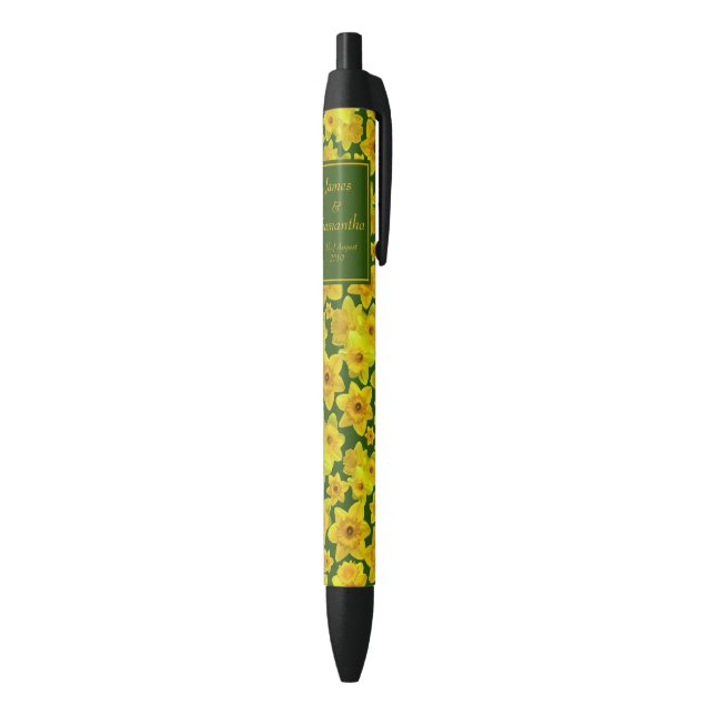 Yellow Spring Daffodil - Wedding Black Ink Pen (Bottom (Vertical))