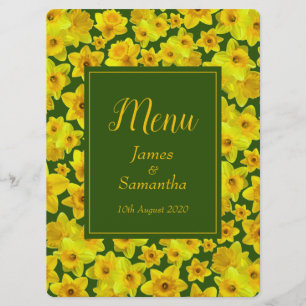 Yellow Spring Daffodil - Wedding Menu