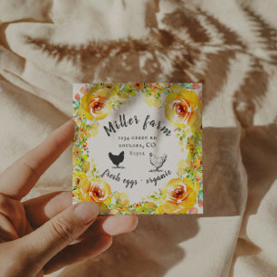Yellow Spring Floral Farmhouse Business Card