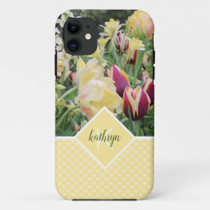 Yellow Spring Flowers and Hearts Personalised Case-Mate iPhone Case