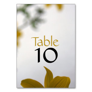 Yellow Spring Flowers with number to customise 2 Table Number