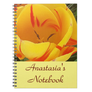 Yellow Spring Tulip Personalized Notebook