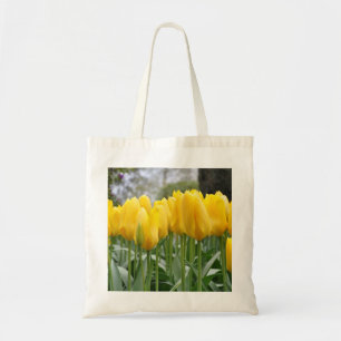 Yellow spring tulips tote bag