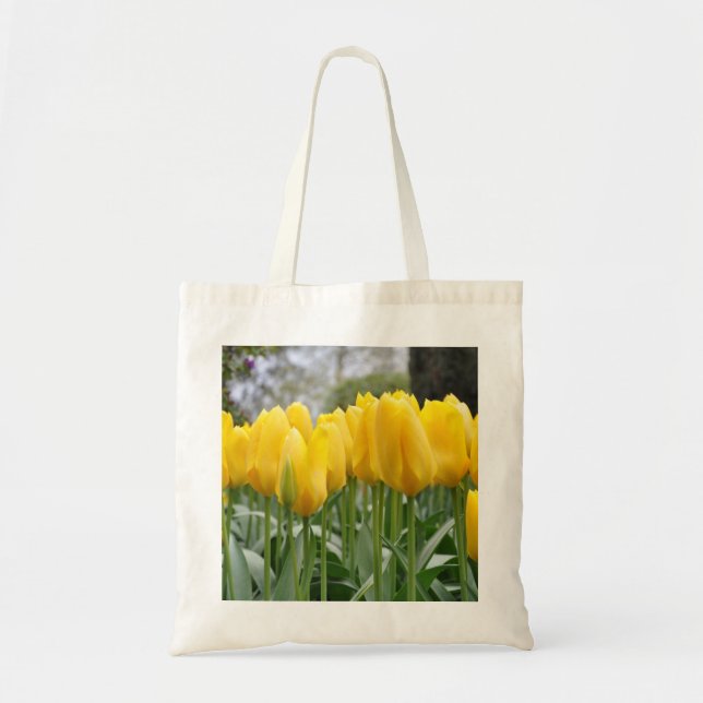 Yellow spring tulips tote bag (Front)