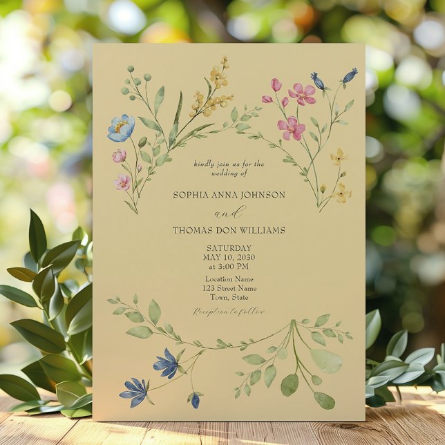 Yellow Spring Wedding Invitation (Creator Uploaded)