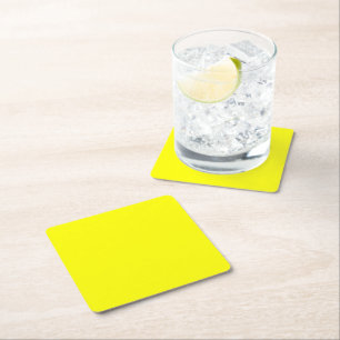Yellow Square Paper Coaster