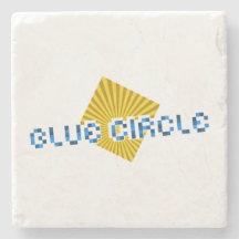 Yellow Square with Beams and Opposite Pixel Text