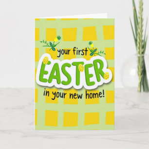 Yellow Squares Easter Card