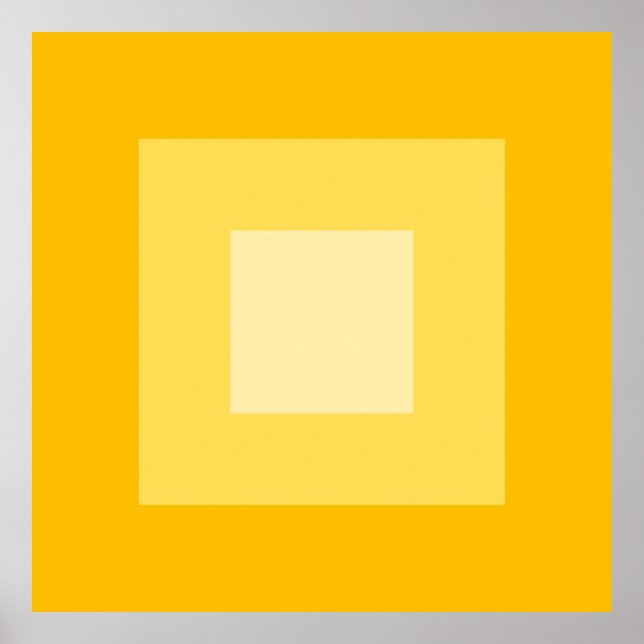 Yellow Squares Geometric Pattern Poster (Front)