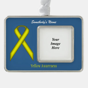 Yellow Standard Rbn Tmpl(H-O) by Kenneth Yoncich Silver Plated Framed Ornament