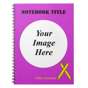 Yellow Standard Ribbon by Kenneth Yoncich Spiral Notebook