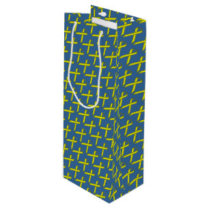 Yellow Standard Ribbon by Kenneth Yoncich Wine Gift Bag