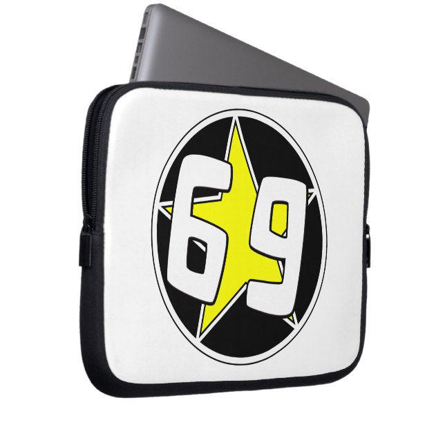 Yellow Star 69  Laptop Sleeve (Front Right)