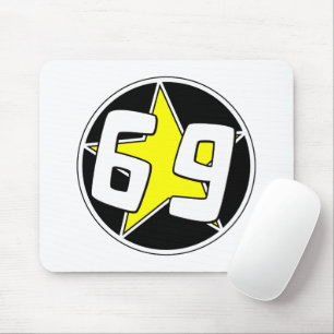 Yellow Star 69 Mouse Pad
