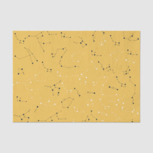 Yellow Star Constellation Tissue Paper