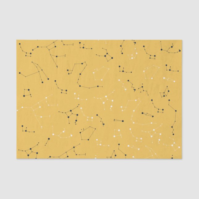 Yellow Star Constellation Tissue Paper (Front)