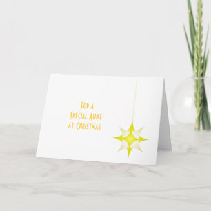Yellow Star Design Christmas Card